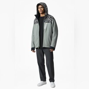 Sugoi Men Light Grey Full Zip Waterproof Hood Bike Jacket Cycling Reflective XL